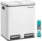 SONGMICS M&uuml;lleimer M&uuml;lltrennsystem 2x15L 2x30L, Abfalleimer, 30L 60L, ergonomisch,