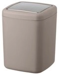WENKO Kosmetikeimer M&uuml;lleimer f&uuml;r Badezimmer BARCELONA, braun, WENKO