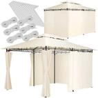 tectake Pavillon Gartenpavillon, mit 6 Seitenteilen, (400 x 300 x 265 cm,