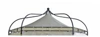 DEGAMO Pavillon-Ersatzdach MODENA, 6-eckig 320cm Durchmesser, Farbe ecru, wasserdicht