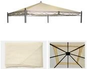 MCW Pavillon-Ersatzdach Calpe 4x4m-E, 380 x 380 cm, UV-Schutz: UV50+, Passend...