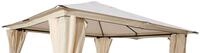 DEGAMO Pavillon-Ersatzdach VENEZIA, 300x300cm, Polyester PVC-beschichtet ecru,
