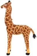 vidaXL Pl&uuml;schfigur, Pl&uuml;schtier Giraffe Stehend Pl&uuml;sch Braun und Gelb XXL