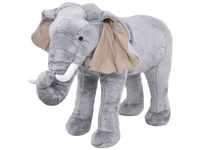 vidaXL Standing Plush Toy Elephant Grey XXL
