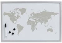Zeller Present Magnettafel Magnettafel World + 3 Magnete, wei&szlig;, 60 x 40 cm,...