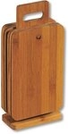 KESPER&reg; Fr&uuml;hst&uuml;cksbrett, Bambus, (Set, 6-St), inkl. St&auml;nder