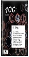 Vivani S&uuml;&szlig;igkeit Edelkakaotafel - Edel Bitter 100% Cacao + Nibs 80g