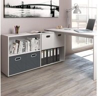 Vicco Eckschreibtisch FlexPlus, Wei&szlig;, 137 x 60 cm (1-St), Drehbar