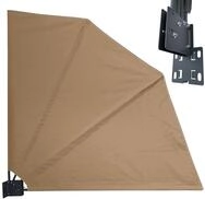 Quick Star Sichtschutzf&auml;cher mit Easy Mount Wandplatte, Blickdicht und Wetterfest