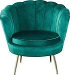 SalesFever Loungesessel Clam - Design Cocktailsessel, Prachtvoll extravagantes Design