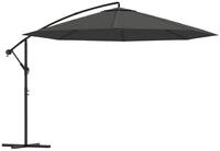 vidaXL Sonnenschirm Ampelschirm mit Aluminium-Mast 350 cm Anthrazit
