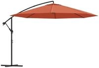 vidaXL Ampelschirm, Sonnenschirm mit Aluminium-Mast 350 cm Terrakotta-Farbton