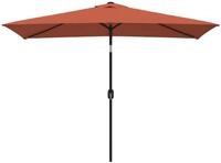 vidaXL Sonnenschirm, Balkonschirm mit Metall-Mast 300 x 200 cm Terrakotta-Rot