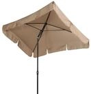 doppler&reg; Sonnenschirm Waterproof 225x120 cm greige Balkonschirm Gartenschirm, LxB: