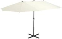 vidaXL Sonnenschirm Sonnenschirm mit Aluminium-Mast 460x270 cm Sandwei&szlig;,
