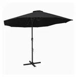 vidaXL Sonnenschirm Sonnenschirm mit Aluminium-Mast 460x270 cm Schwarz