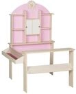 roba&reg; Kaufladen Holz natur, rosa, wei&szlig;, Seitentheke & Uhr