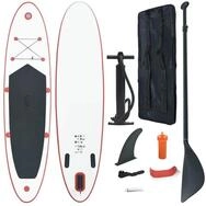 vidaXL Schlauchbootpaddel, Stand Up Paddle Surfboard SUP Aufblasbar Rot und Wei&szlig;