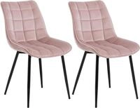 Woltu Esszimmerstuhl (2er-Set), Sessel mit R&uuml;ckenlehne, Metallbeine