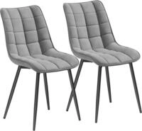 Woltu Esszimmerstuhl (2er-Set), Sessel mit R&uuml;ckenlehne, Metallbeine