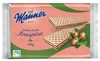 Manner Kekse, Manner Knuspino Haselnusswaffeln mit Haselnusscremef&uuml;llung 110g
