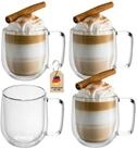 Intirilife Thermoglas, 4-tlg., Glas, Gl&auml;ser Set Thermoglas Teeglas Kaffeeglas...