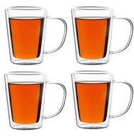 monzana Teeglas, 4-tlg., Doppelwandig Borosilikatglas 250ml W&auml;rmeisoliert