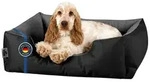 BedDog Tierbett Hundebett LUPI mit Rand, Bezug abnehmbar grau|schwarz 55 cm x...