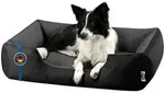BedDog Tierbett Hundebett LUPI mit Rand, Bezug abnehmbar grau|schwarz 65 cm x...
