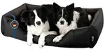 BedDog Tierbett Hundebett LUPI mit Rand, Bezug abnehmbar braun|schwarz 85 cm x...