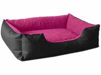 BedDog Hundesofa LUPI 3XL BLACK-PASSION schwarz-pink