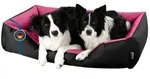 BedDog Tierbett Hundebett LUPI mit Rand, Bezug abnehmbar schwarz 110 cm x 150 cm