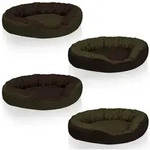BedDog Tierbett Hundebett SUNNY mit Rand, Bezug abnehmbar braun|gr&uuml;n 70 cm x 85 cm