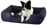 BedDog Tierbett Hundebett ZARA mit Rand, Bezug abnehmbar blau 60 cm x 75 cm