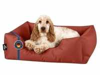 BedDog Tierbett Hundebett ZARA mit Rand, Bezug abnehmbar rot 55 cm x 70 cm