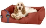BedDog Tierbett Hundebett ZARA mit Rand, Bezug abnehmbar rot 50 cm x 65 cm