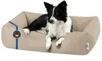 BedDog Tierbett Hundebett ZARA mit Rand, Bezug abnehmbar beige|gelb 60 cm x 75...