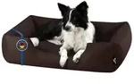 BedDog Tierbett Hundebett ZARA mit Rand, Bezug abnehmbar braun 80 cm x 95 cm