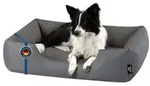 BedDog Tierbett Hundebett ZARA mit Rand, Bezug abnehmbar grau 80 cm x 95 cm