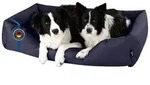 BedDog Tierbett Hundebett ZARA mit Rand, Bezug abnehmbar blau 80 cm x 115 cm