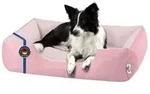 BedDog Tierbett Hundebett ZARA mit Rand, Bezug abnehmbar rosa 60 cm x 75 cm