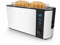 Arendo Toaster, 1 langer Schlitz, für 2 Scheiben, 1000 W, Langschlitz,