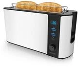 Arendo Toaster Display mit Restzeitanzeige, Edelstahl, Langschlitz,...