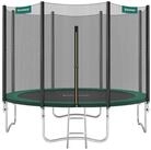 SONGMICS Gartentrampolin mit Randabdeckung, Sicherheitsnetz, Leiter und gepolsterten