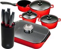 KING Topf-Set, Aluminiumguss (Set, 11-tlg., 4 T&ouml;pfe, 3 Deckel, Br&auml;ter, 1