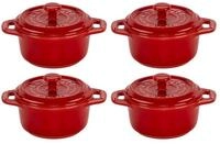 Staub Auflaufform Mini Cocotte Set 4-tlg. rund, Keramik, Keramik