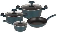 Michelino Topf-Set Kochtopfset 7-teilig Nora, Aluminium (Set, 7-tlg., Kochtopf
