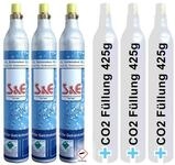 BlueCraft CO₂-Zylinder CO2-Kartusche Soda 425g f&uuml;r je bis zu 60 Liter Sprudel