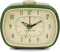 Kikkerland Quarzwecker Retro Oldscool Wecker Analog, leises Ticken, Wecker ohne