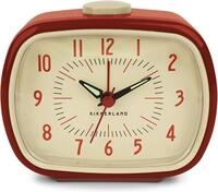 Kikkerland Quarzwecker Retro Oldscool Wecker Analog, leises Ticken, Wecker ohne